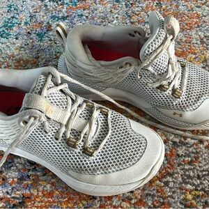 Under Armour White and Gold Volleyball Shoes